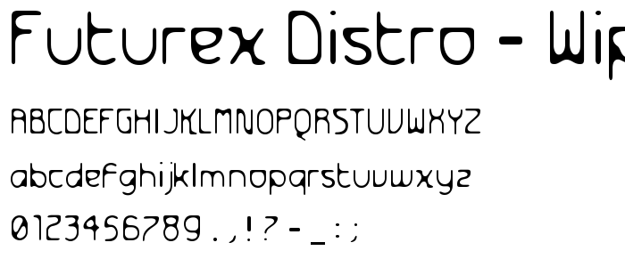 Futurex Distro - Wiped Out font
